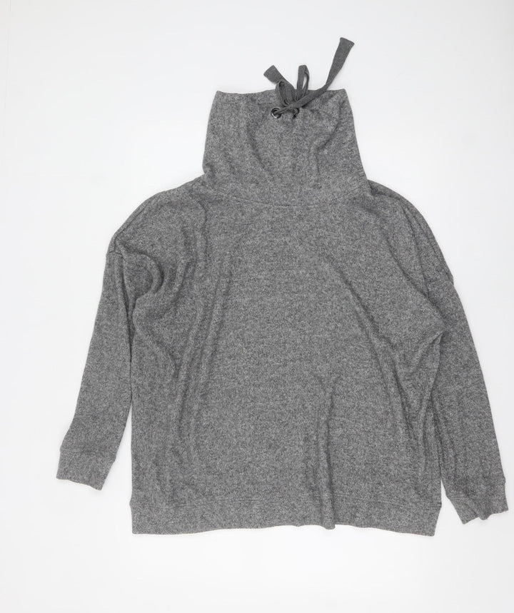 F&F Women’s Grey High Neck Knit Pullover Jumper Size 18