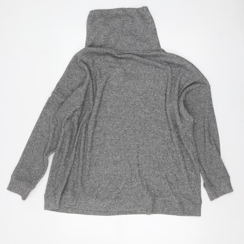 F&F Women’s Grey High Neck Knit Pullover Jumper Size 18