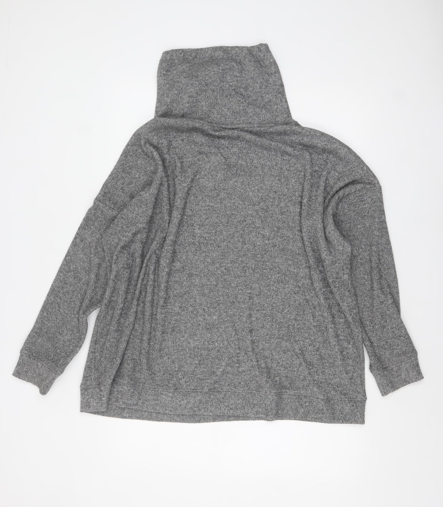 F&F Women’s Grey High Neck Knit Pullover Jumper Size 18