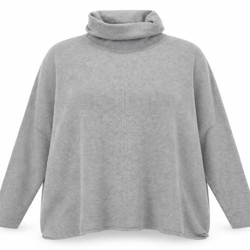 Warehouse Women Grey Roll Neck Long Sleeve Knit Jumper Size 12