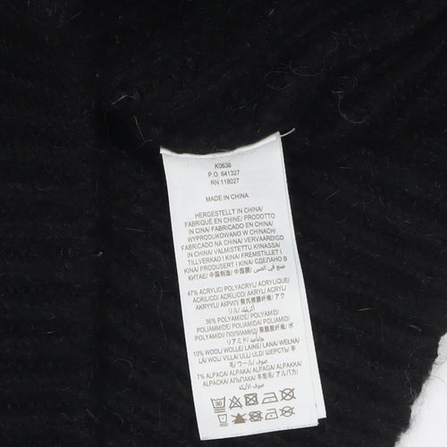 Boden Women's Black Chunky Knit Crew Neck Pullover Jumper Size L