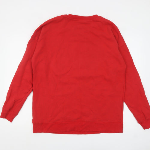 Next Women Red Christmas Minnie Sweatshirt XL Sequin Pullover