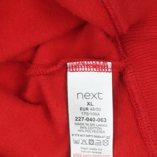 Next Women Red Christmas Minnie Sweatshirt XL Sequin Pullover