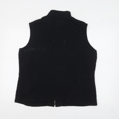 DASH Women's Black Quilted Zip Waistcoat Size 22