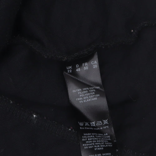 DASH Women's Black Quilted Zip Waistcoat Size 22