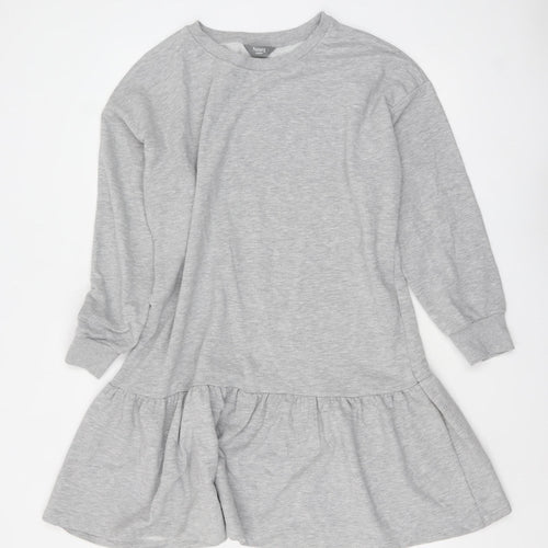 Nutmeg Women Grey Size 16 Long Sleeve Swing Dress
