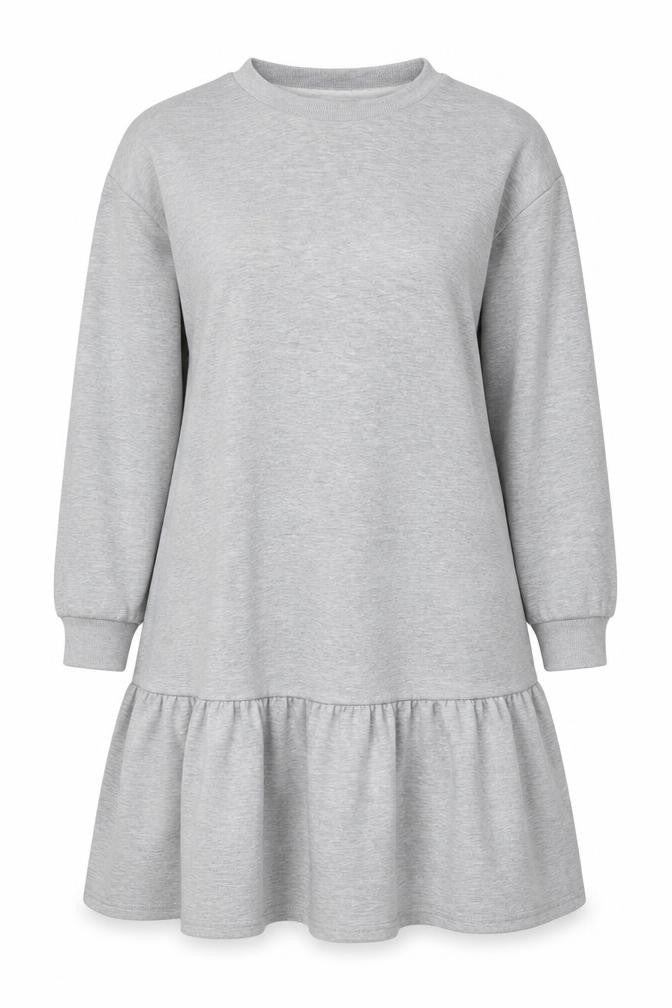 Nutmeg Women Grey Size 16 Long Sleeve Swing Dress