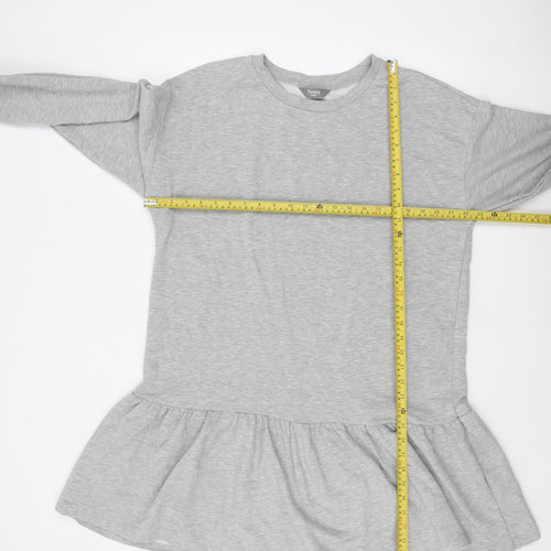 Nutmeg Women Grey Size 16 Long Sleeve Swing Dress
