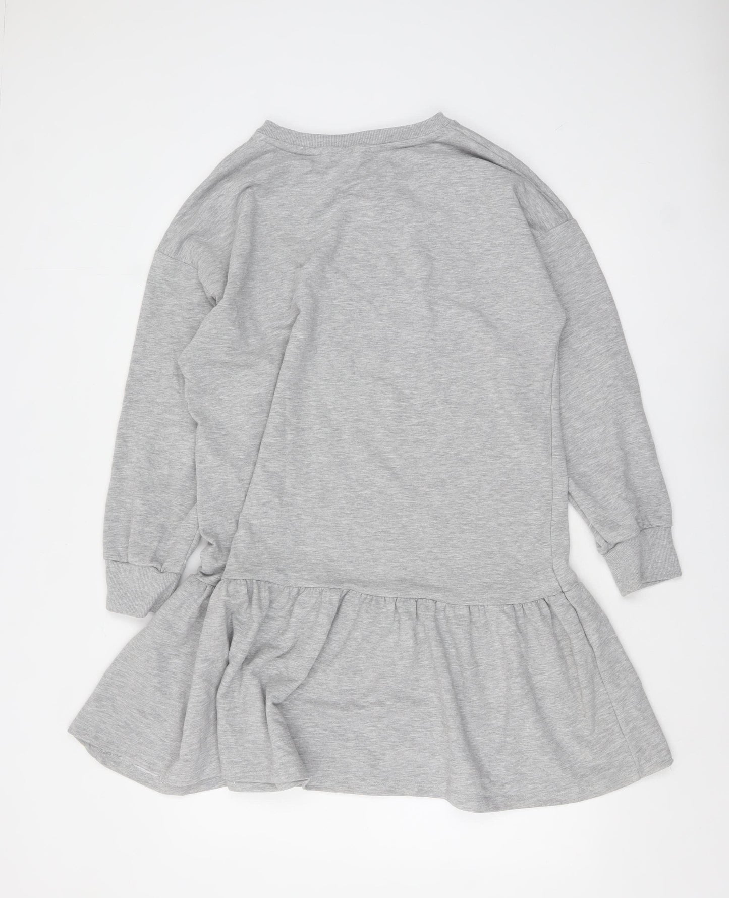 Nutmeg Women Grey Size 16 Long Sleeve Swing Dress