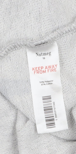 Nutmeg Women Grey Size 16 Long Sleeve Swing Dress