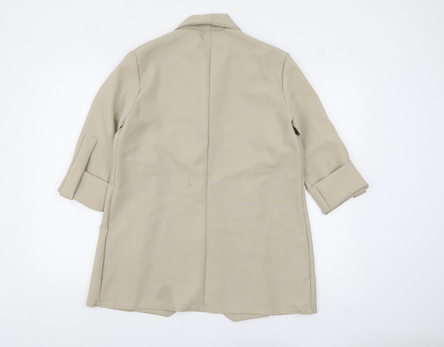 PrettyLittleThing Women Beige Shawl Collar Blazer UK 10 Polyester