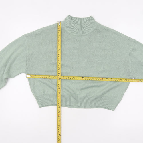 H&M Divided Women’s Green Mock Neck Knit Jumper Size 12