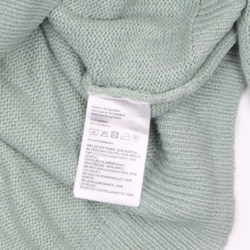 H&M Divided Women’s Green Mock Neck Knit Jumper Size 12