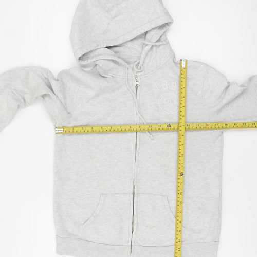 Abercrombie & Fitch Women Grey Full Zip Hoodie Size S Cotton Blend
