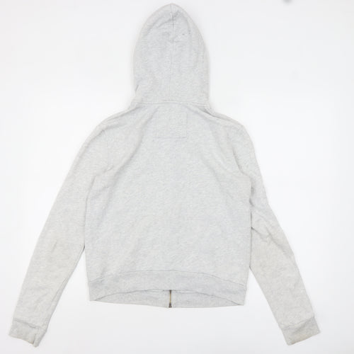 Abercrombie & Fitch Women Grey Full Zip Hoodie Size S Cotton Blend