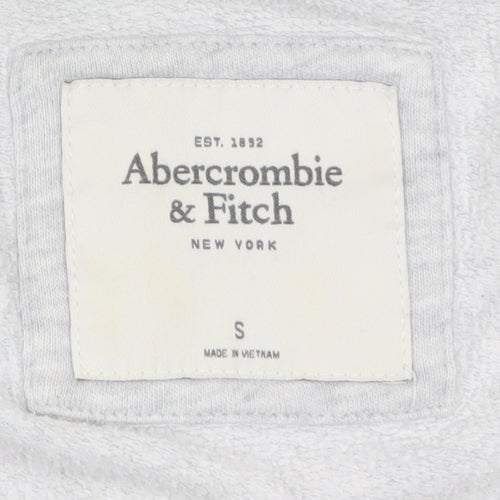 Abercrombie & Fitch Women Grey Full Zip Hoodie Size S Cotton Blend
