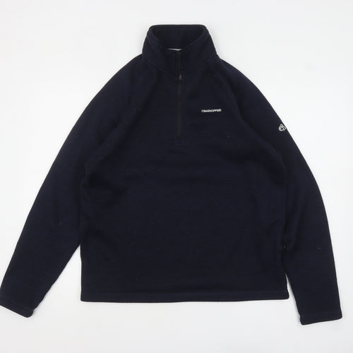 Craghoppers Men's Blue Fleece Half Zip Pullover Sweatshirt L
