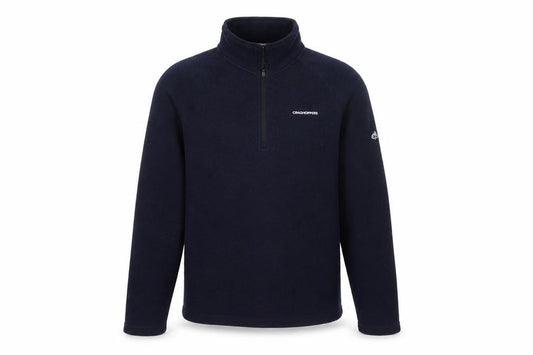 Front view of Craghoppers Men's Blue Fleece Half Zip Pullover Sweatshirt L