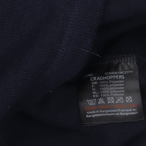 Craghoppers Men's Blue Fleece Half Zip Pullover Sweatshirt L
