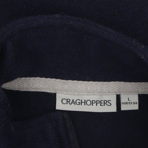 Craghoppers Men's Blue Fleece Half Zip Pullover Sweatshirt L