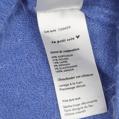 Grace & Mila Women's Blue Collared Pullover Jumper S/M