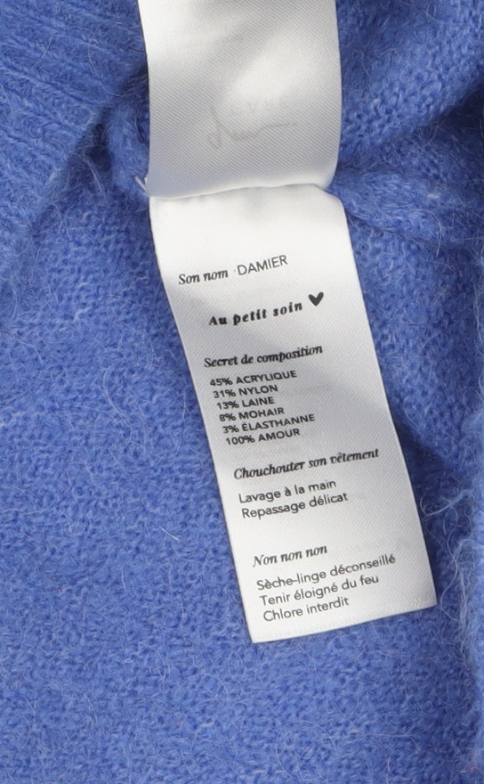 Grace & Mila Women's Blue Collared Pullover Jumper S/M