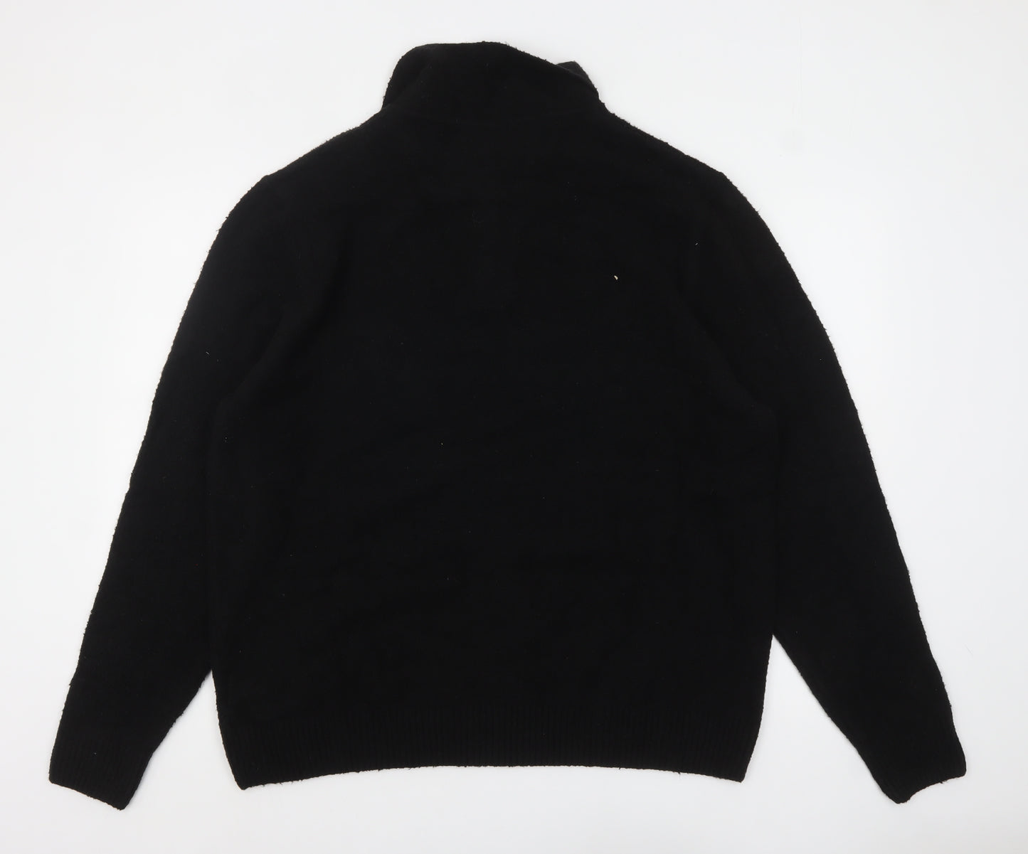 Marks and Spencer Autograph Men's Black XL Collared Henley Jumper
