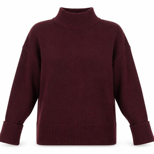ASOS Womens Red Mock Neck Knit Jumper Size M UK 12-14