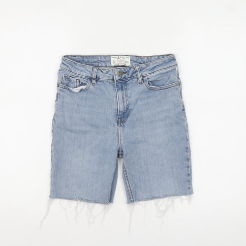 FatFace Women Blue 8R Cut-Off Denim Chesham Girlfriend Shorts
