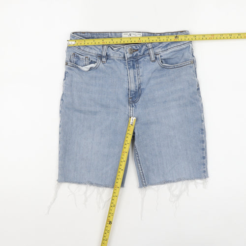 FatFace Women Blue 8R Cut-Off Denim Chesham Girlfriend Shorts