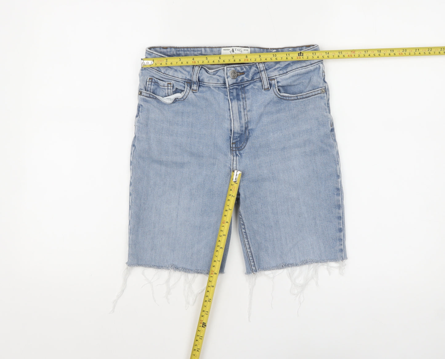 FatFace Women Blue 8R Cut-Off Denim Chesham Girlfriend Shorts