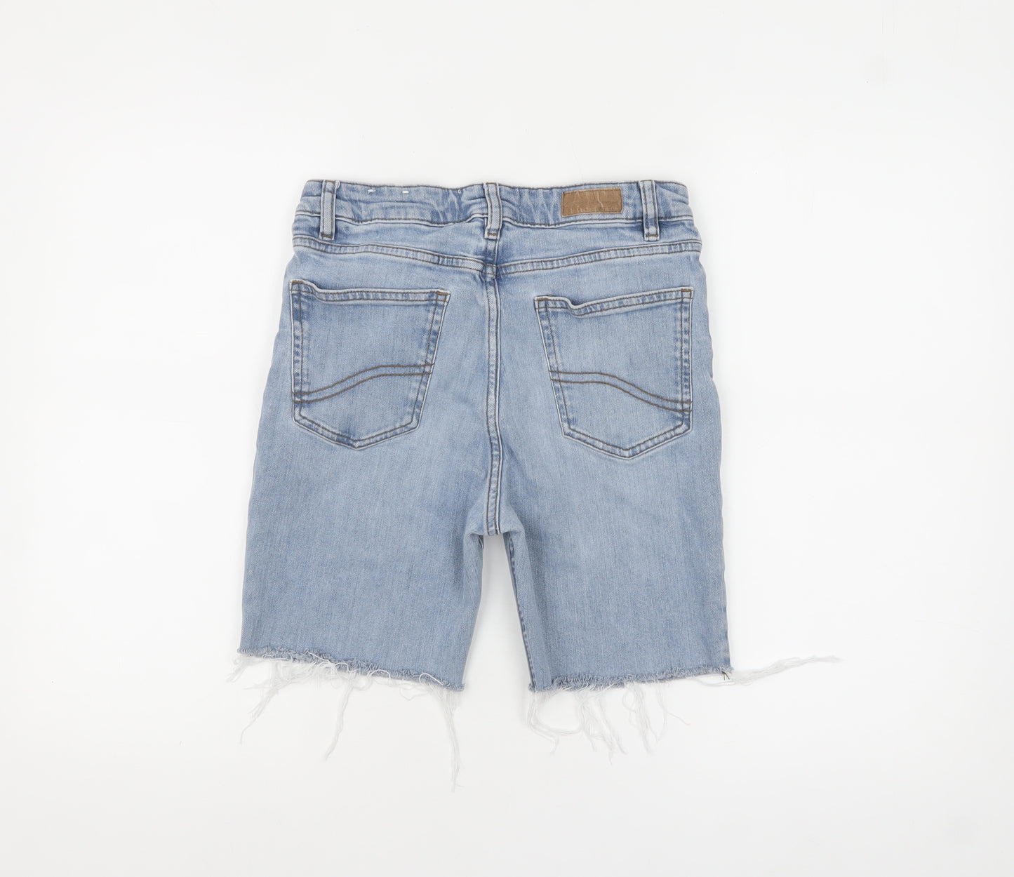 FatFace Women Blue 8R Cut-Off Denim Chesham Girlfriend Shorts