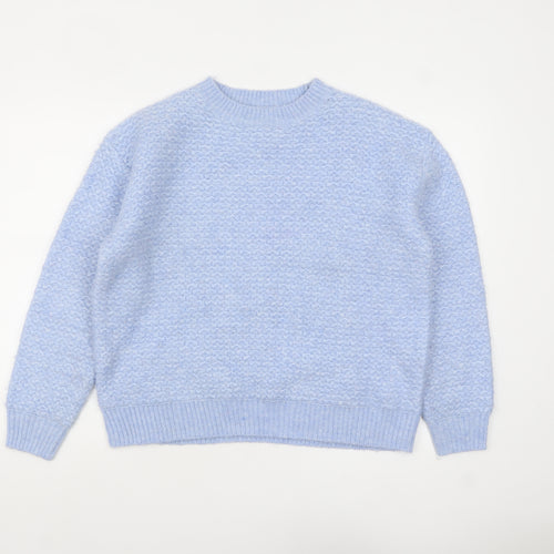 Marks and Spencer Women’s Blue Chunky Knit Crew Neck Jumper M