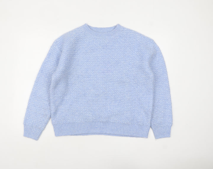 Marks and Spencer Women’s Blue Chunky Knit Crew Neck Jumper M