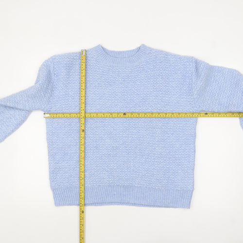 Marks and Spencer Women’s Blue Chunky Knit Crew Neck Jumper M