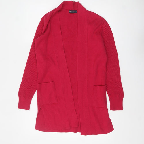 Marks and Spencer Women's Red Long Sleeve Knit Cardigan Size 6