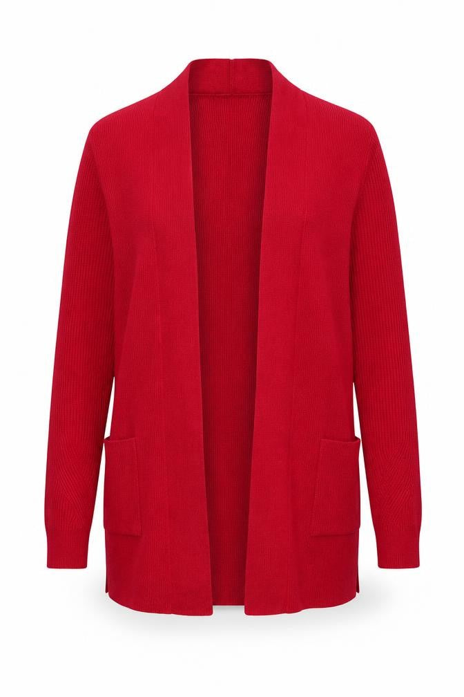 Marks and Spencer Women's Red Long Sleeve Knit Cardigan Size 6