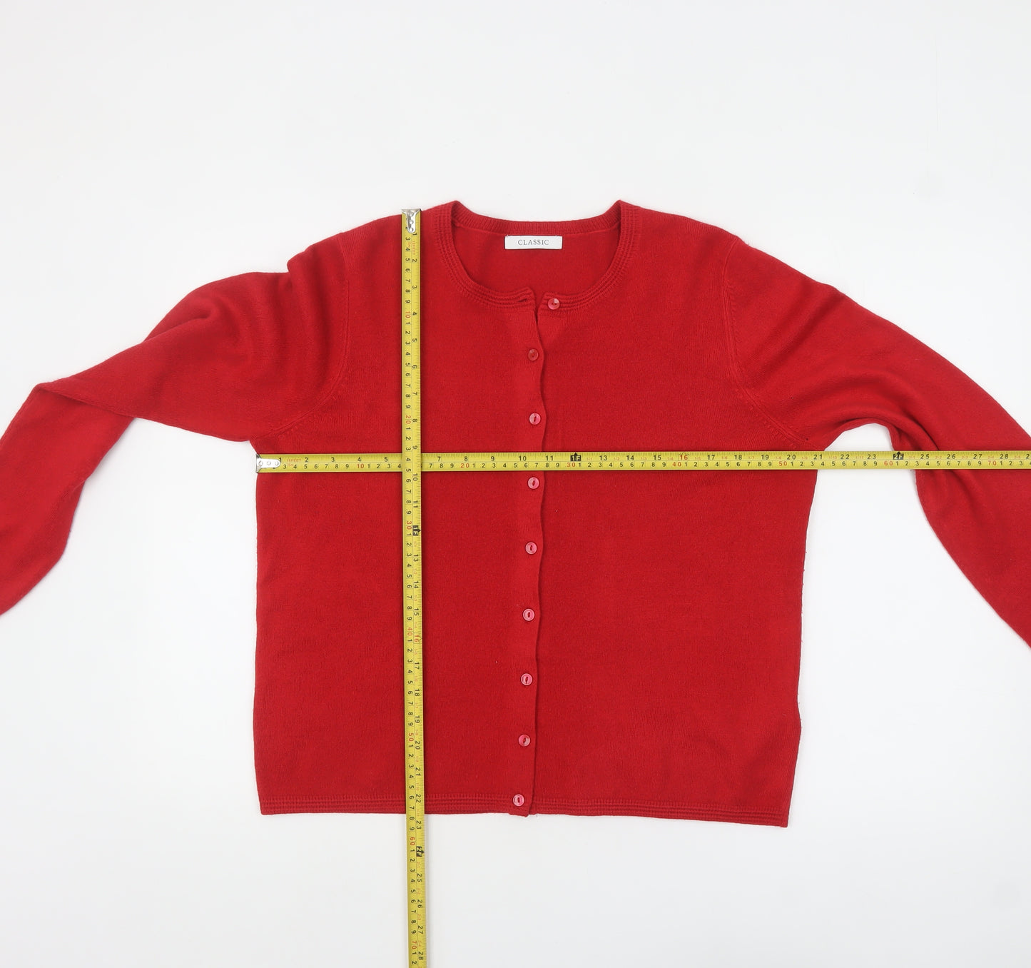 Marks and Spencer Women Red Size 14 Cardigan Knit Jumper