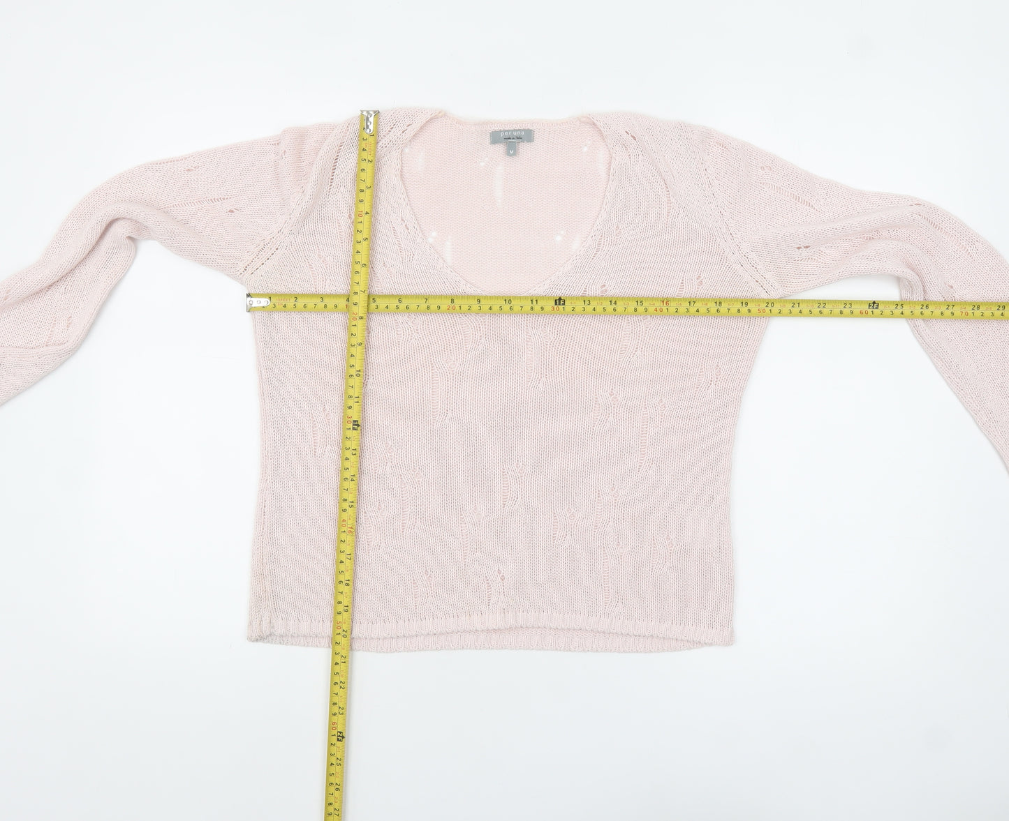 Marks and Spencer Per Una Women Pink V-Neck Knit Jumper M