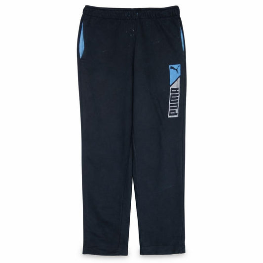 Front view of Puma Men's Black L Sweatpants with Logo and Pockets
