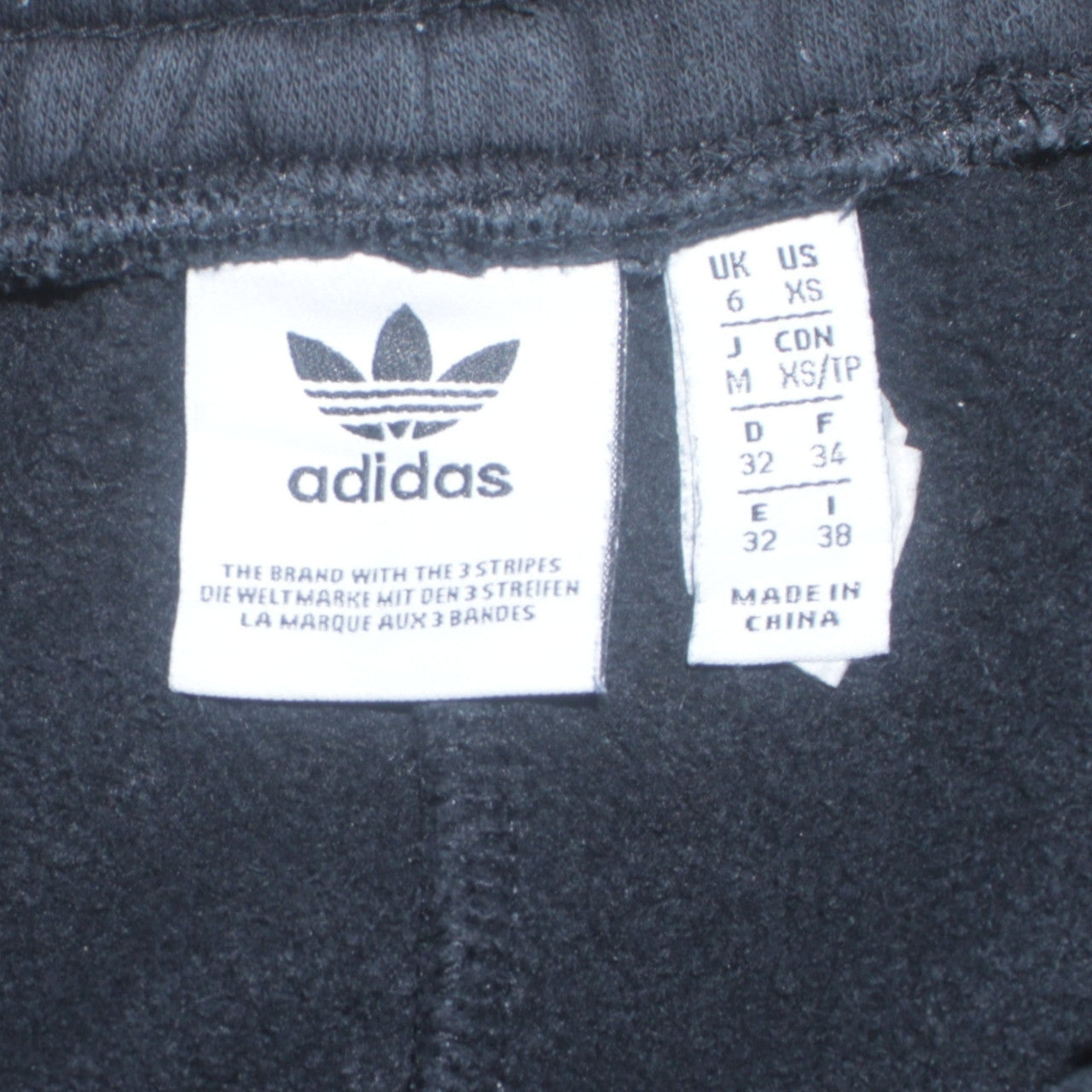 adidas Womens Black XS Sweatpants Elastic Waist Tapered Joggers