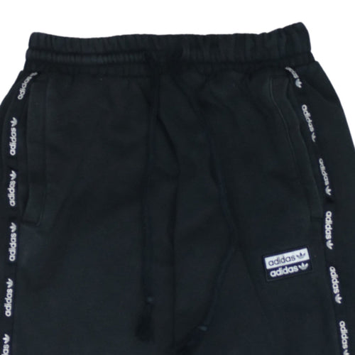 adidas Womens Black XS Sweatpants Elastic Waist Tapered Joggers