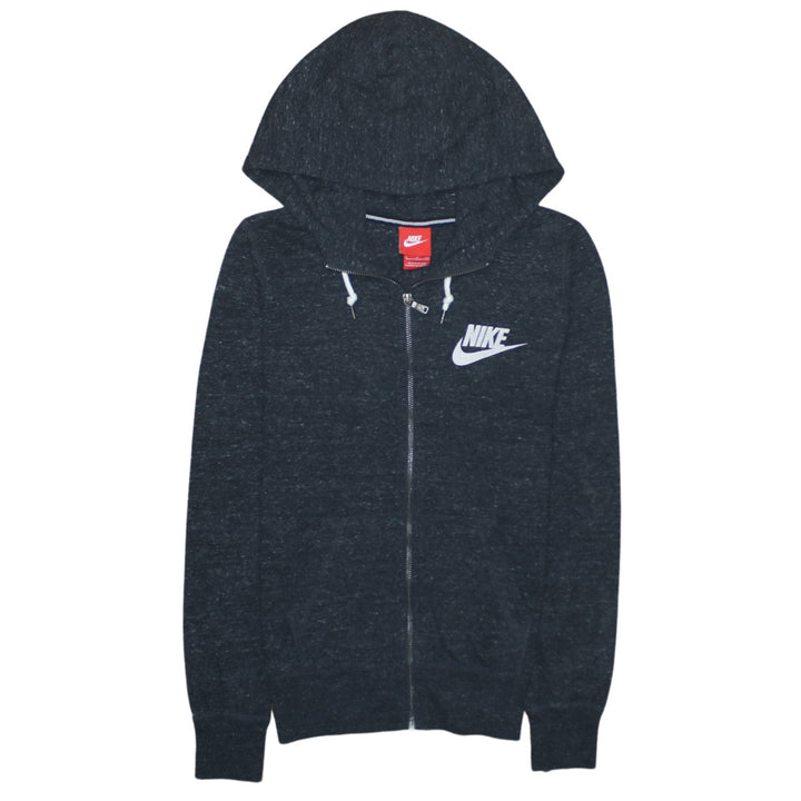 Nike Women Black Full Zip Hoodie Small Hooded Sweatshirt