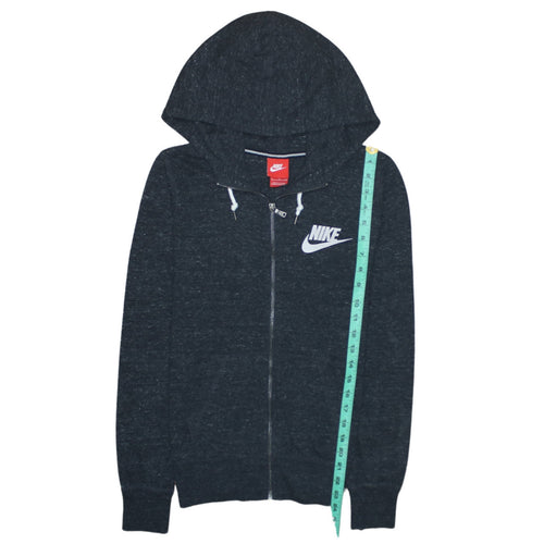 Nike Women Black Full Zip Hoodie Small Hooded Sweatshirt
