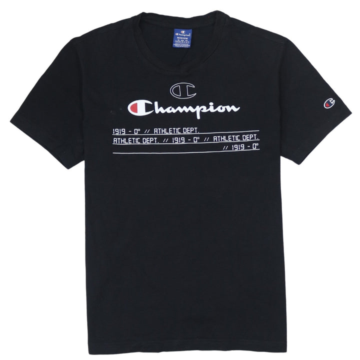 Champion Men's Black Medium Regular Fit Graphic T-Shirt