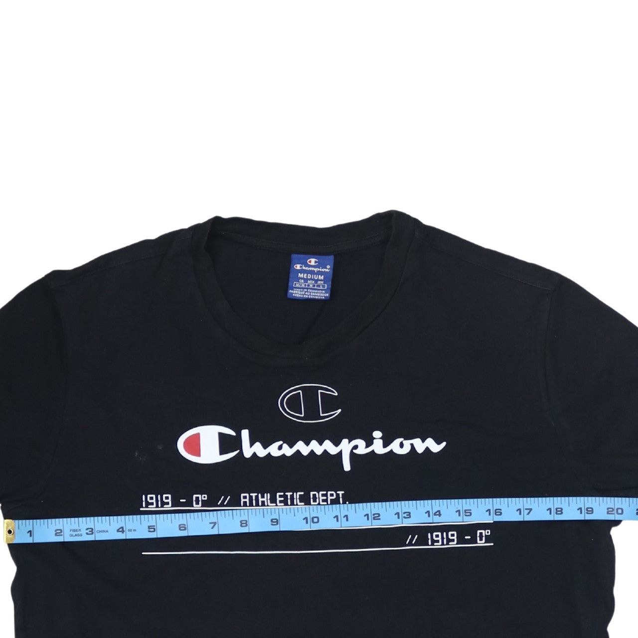 Champion Men's Black Medium Regular Fit Graphic T-Shirt