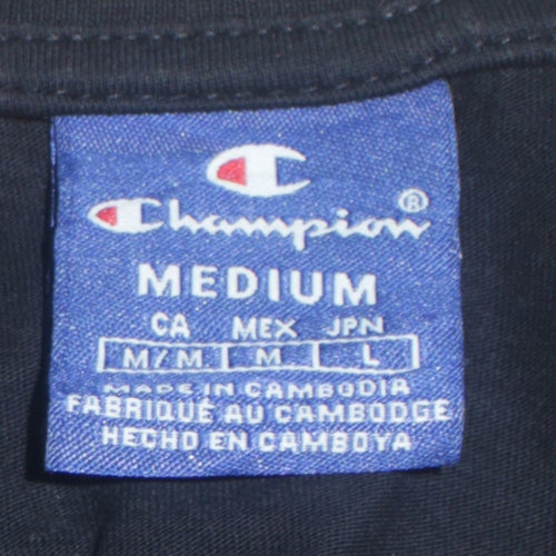 Champion Men's Black Medium Regular Fit Graphic T-Shirt