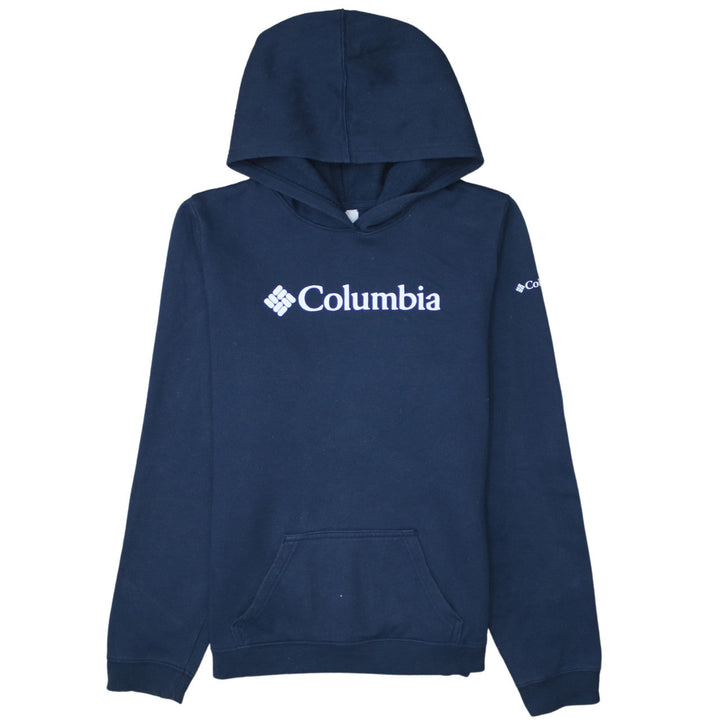 Columbia Women’s Navy Blue Pullover Hoodie Size M Cotton Blend Logo