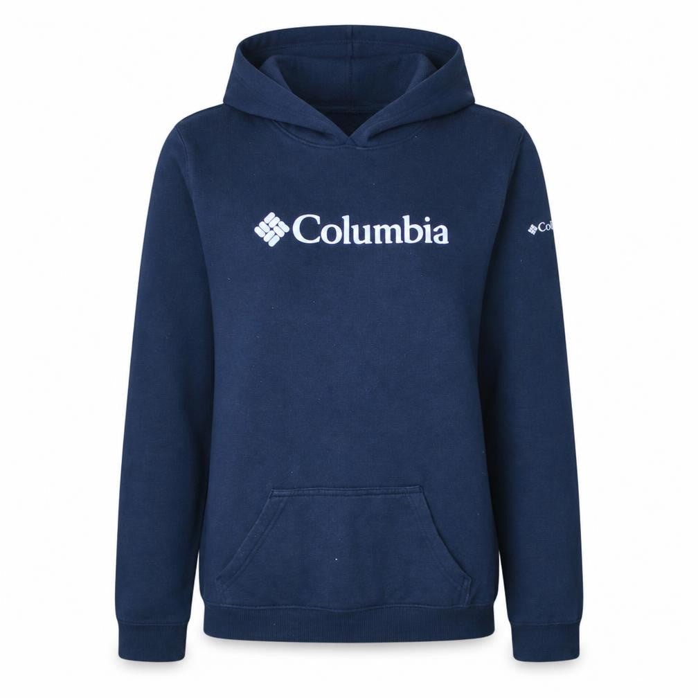 Columbia Women’s Navy Blue Pullover Hoodie Size M Cotton Blend Logo