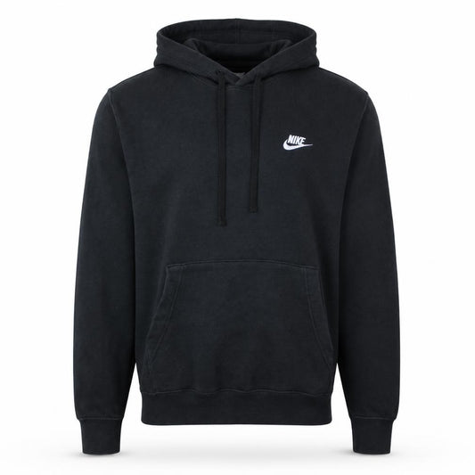 Front view of Nike Men's Black Pullover Hoodie Sweatshirt, size S
